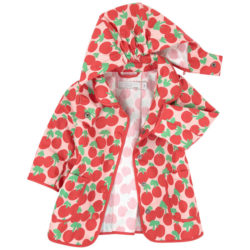 cherry print raincoat