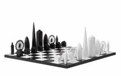 chess game london skyline