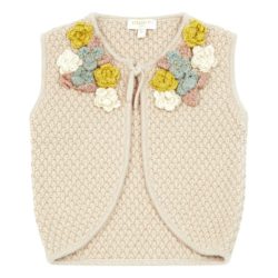 knitted flower waistcoat