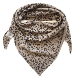 leopard knitted scarf