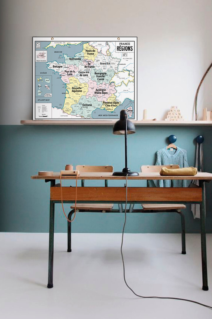 vintage map kids room