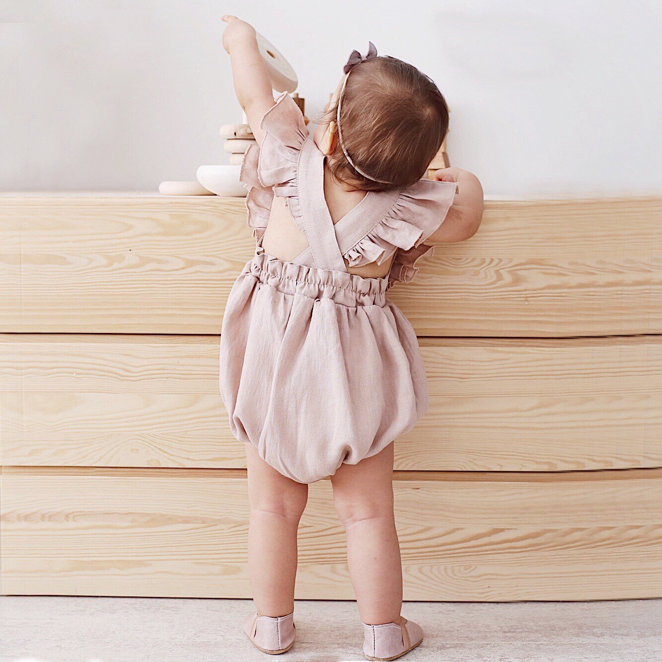 linen vintage romper