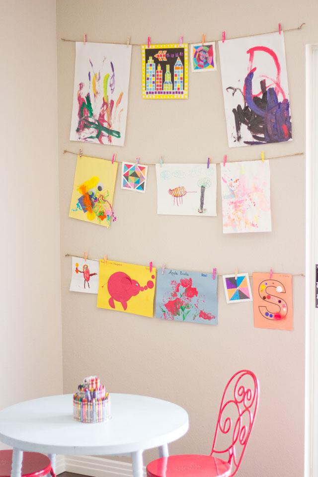 10 unusual and clever ideas to display your childrens art