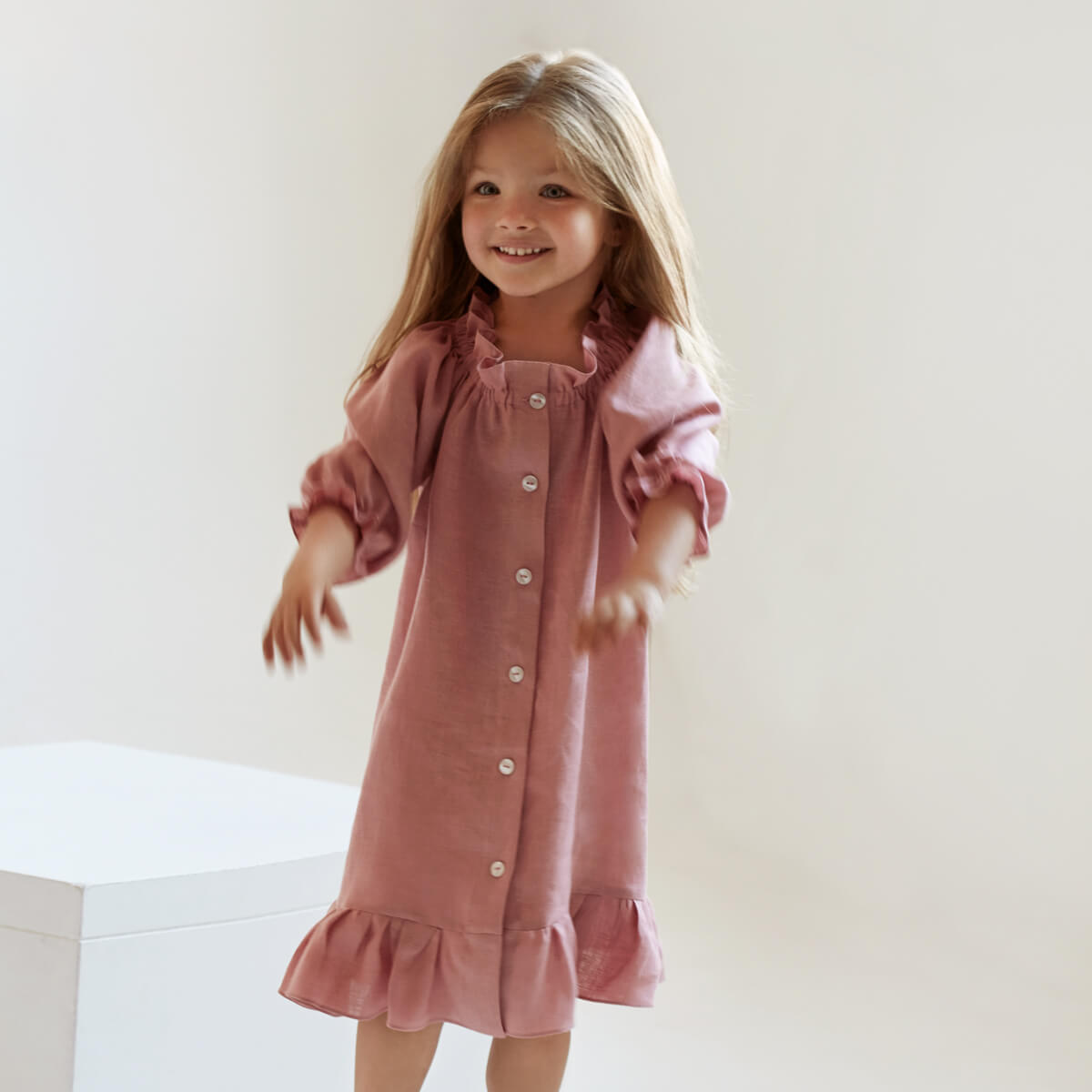 sleeper kids linen dress