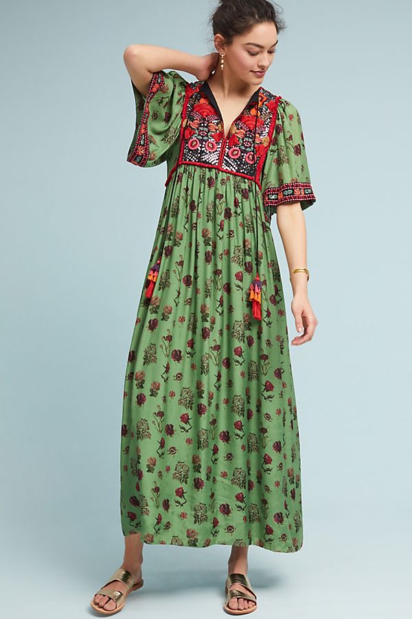 basil embroidered dress