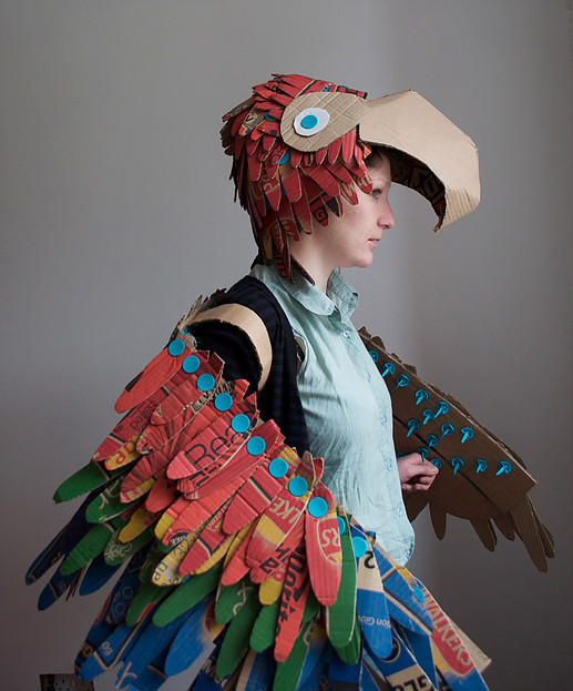 Wearable Bird Wings and Parrot Hat